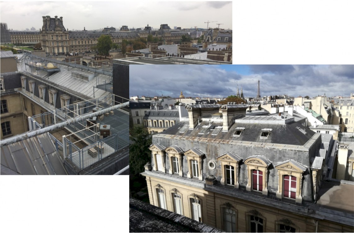 Rénovation des toitures de la caisse des dépôts Paris